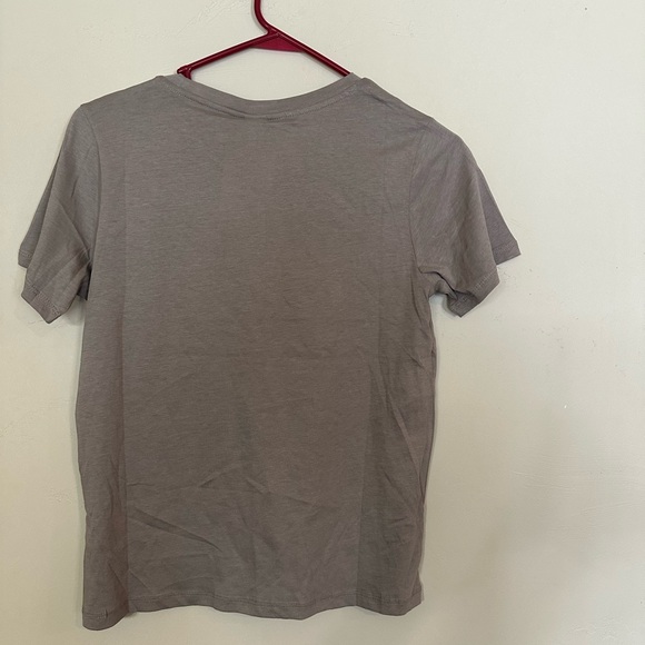H&M Women's Short Sleeve Crewneck Tee in Taupe - Picture 2 of 4